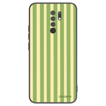 Picasee silikónový čierny obal pre Xiaomi Redmi 9 - Lines Matcha
