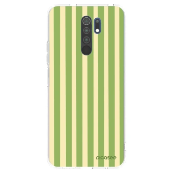 Picasee silikónový prehľadný obal pre Xiaomi Redmi 9 - Lines Matcha