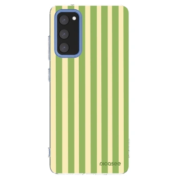 Picasee silikónový prehľadný obal pre Samsung Galaxy S20 FE - Lines Matcha