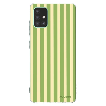 Picasee silikónový prehľadný obal pre Samsung Galaxy M51 M515F - Lines Matcha