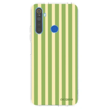 Picasee silikónový prehľadný obal pre Realme 5 - Lines Matcha