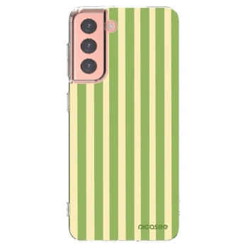 Picasee silikónový prehľadný obal pre Samsung Galaxy S21 5G G991B - Lines Matcha