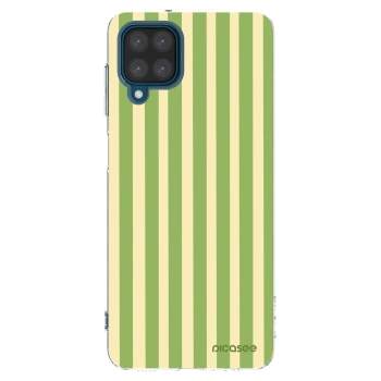Picasee silikónový prehľadný obal pre Samsung Galaxy A12 A125F - Lines Matcha