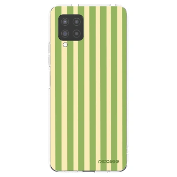 Picasee silikónový prehľadný obal pre Samsung Galaxy A42 A426B - Lines Matcha