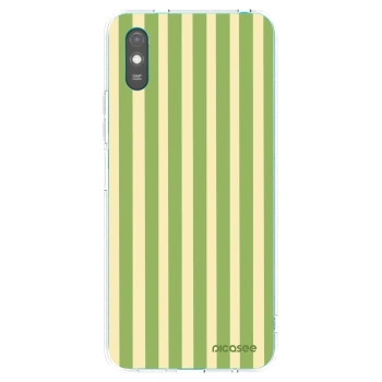 Picasee silikónový prehľadný obal pre Xiaomi Redmi 9AT - Lines Matcha