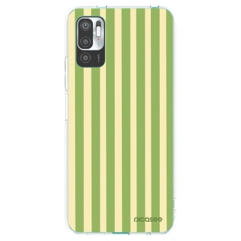 Picasee silikónový prehľadný obal pre Xiaomi Redmi Note 10 5G - Lines Matcha