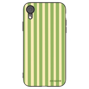 Picasee silikónový čierny obal pre Apple iPhone XR - Lines Matcha