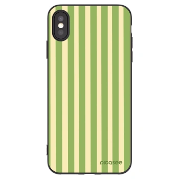 Picasee silikónový čierny obal pre Apple iPhone XS Max - Lines Matcha