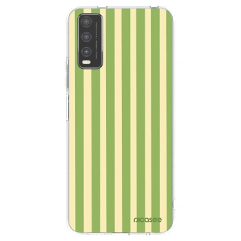 Picasee silikónový prehľadný obal pre Vivo Y20s - Lines Matcha