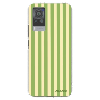 Picasee silikónový prehľadný obal pre Vivo X60 Pro 5G - Lines Matcha