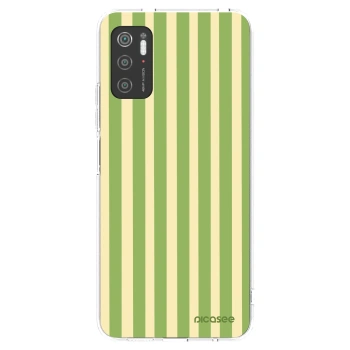 Picasee silikónový prehľadný obal pre Xiaomi Poco M3 Pro 5G - Lines Matcha
