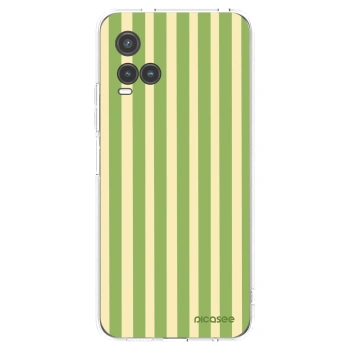 Picasee silikónový prehľadný obal pre Vivo Y33s - Lines Matcha