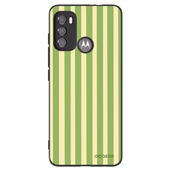 Picasee silikónový čierny obal pre Motorola Moto G60 - Lines Matcha