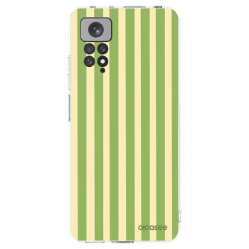 Picasee silikónový prehľadný obal pre Xiaomi Redmi Note 11 - Lines Matcha
