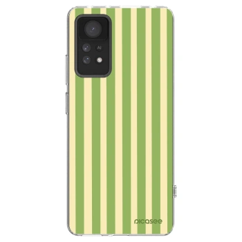Picasee silikónový prehľadný obal pre Xiaomi Redmi Note 11 Pro 5G - Lines Matcha