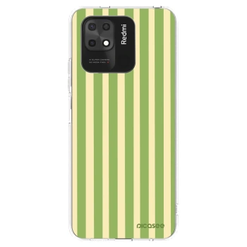 Picasee silikónový prehľadný obal pre Xiaomi Redmi 10C - Lines Matcha