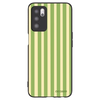 Picasee silikónový čierny obal pre OPPO A16s - Lines Matcha
