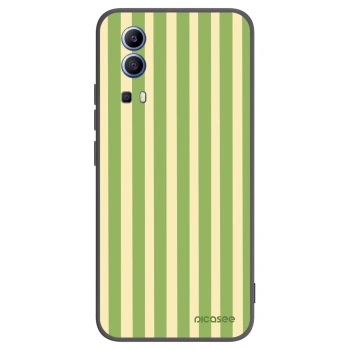 Picasee silikónový čierny obal pre Vivo Y52 5G - Lines Matcha