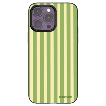 Picasee silikónový čierny obal pre Apple iPhone 14 Pro Max - Lines Matcha