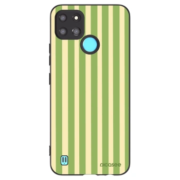 Picasee silikónový čierny obal pre Realme C21Y - Lines Matcha