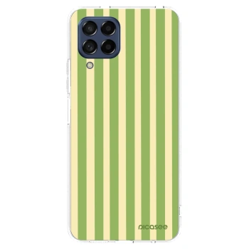 Picasee silikónový prehľadný obal pre Samsung Galaxy M53 5G - Lines Matcha