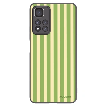 Picasee silikónový čierny obal pre Xiaomi Redmi Note 11 Pro+ 5G - Lines Matcha