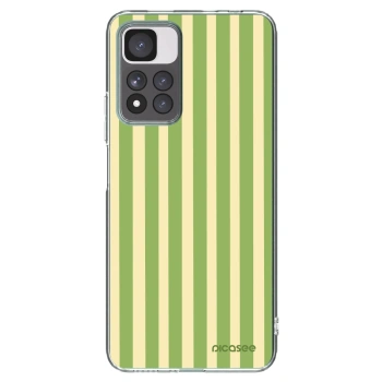 Picasee silikónový prehľadný obal pre Xiaomi Redmi Note 11 Pro+ 5G - Lines Matcha
