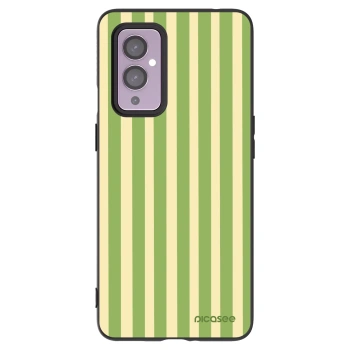 Picasee silikónový čierny obal pre OnePlus 9 - Lines Matcha