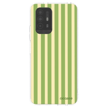Picasee silikónový prehľadný obal pre OPPO A94 5G - Lines Matcha