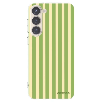 Picasee silikónový prehľadný obal pre Samsung Galaxy S23+ 5G - Lines Matcha