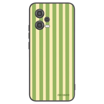 Picasee silikónový čierny obal pre Xiaomi Poco X5 - Lines Matcha