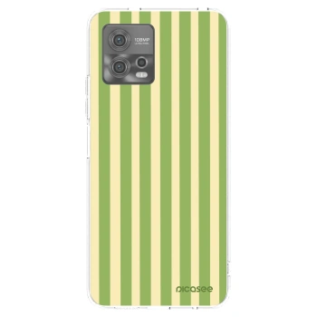 Picasee silikónový prehľadný obal pre Motorola Moto G72 - Lines Matcha