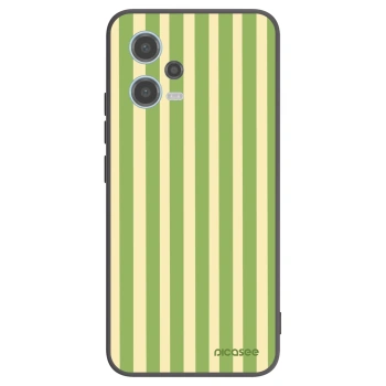 Picasee silikónový čierny obal pre Xiaomi Redmi Note 12 5G - Lines Matcha
