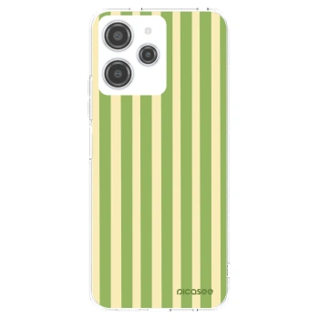 Picasee silikónový prehľadný obal pre Xiaomi Redmi 12 4G - Lines Matcha
