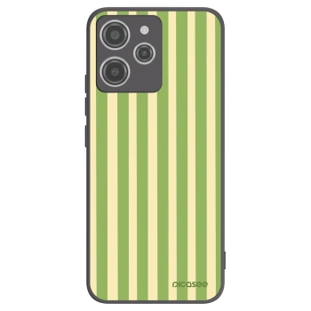 Picasee silikónový čierny obal pre Xiaomi Redmi 12 4G - Lines Matcha