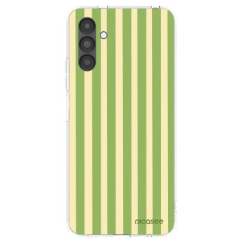 Picasee silikónový prehľadný obal pre Samsung Galaxy A04s A047F - Lines Matcha