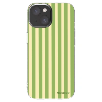 Picasee silikónový prehľadný obal pre Apple iPhone 15 - Lines Matcha