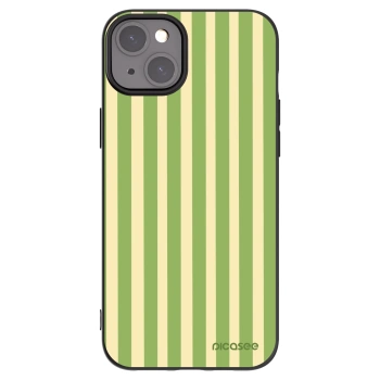 Picasee silikónový čierny obal pre Apple iPhone 15 Plus - Lines Matcha