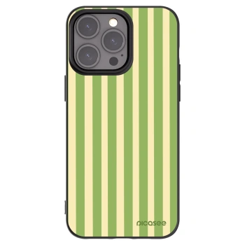 Picasee silikónový čierny obal pre Apple iPhone 15 Pro Max - Lines Matcha