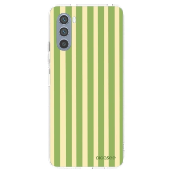 Picasee silikónový prehľadný obal pre Motorola Moto G62 - Lines Matcha