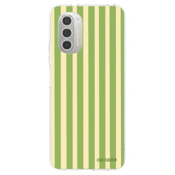 Picasee silikónový prehľadný obal pre Motorola Moto G51 - Lines Matcha