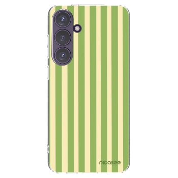 Picasee silikónový prehľadný obal pre Samsung Galaxy S24+ S926B 5G - Lines Matcha
