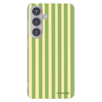 Picasee silikónový prehľadný obal pre Samsung Galaxy S24 S921B 5G - Lines Matcha