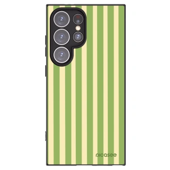 Picasee silikónový čierny obal pre Samsung Galaxy S24 Ultra S928B 5G - Lines Matcha