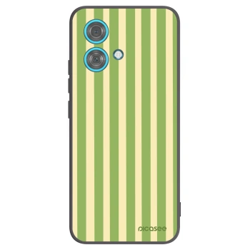 Picasee silikónový čierny obal pre Motorola Edge 40 Neo - Lines Matcha