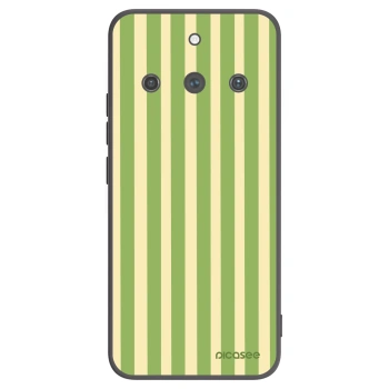 Picasee silikónový čierny obal pre Realme 11 Pro+ - Lines Matcha