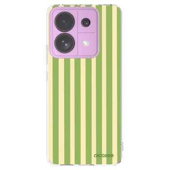 Picasee silikónový prehľadný obal pre Xiaomi Redmi Note 13 Pro 5G - Lines Matcha