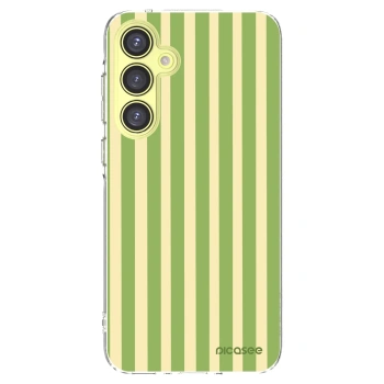 Picasee silikónový prehľadný obal pre Samsung Galaxy A35 5G A356B - Lines Matcha