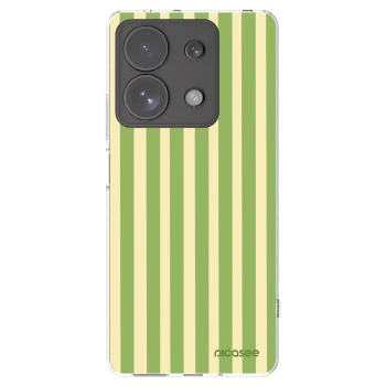 Picasee silikónový prehľadný obal pre Xiaomi Redmi Note 13 Pro 4G - Lines Matcha