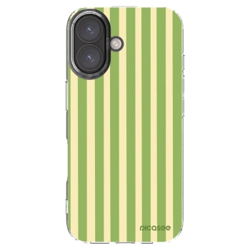 Picasee silikónový prehľadný obal pre Apple iPhone 16 - Lines Matcha